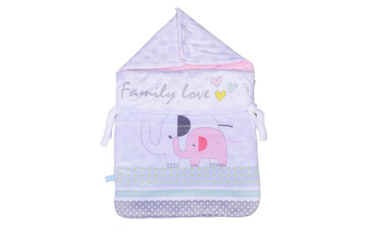 قنداق فرنگى زيپ دار فيل صورتى