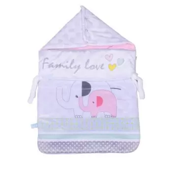 قنداق فرنگى زيپ دار فيل صورتى ROSEBORN FAMILY LOVE-GIRL