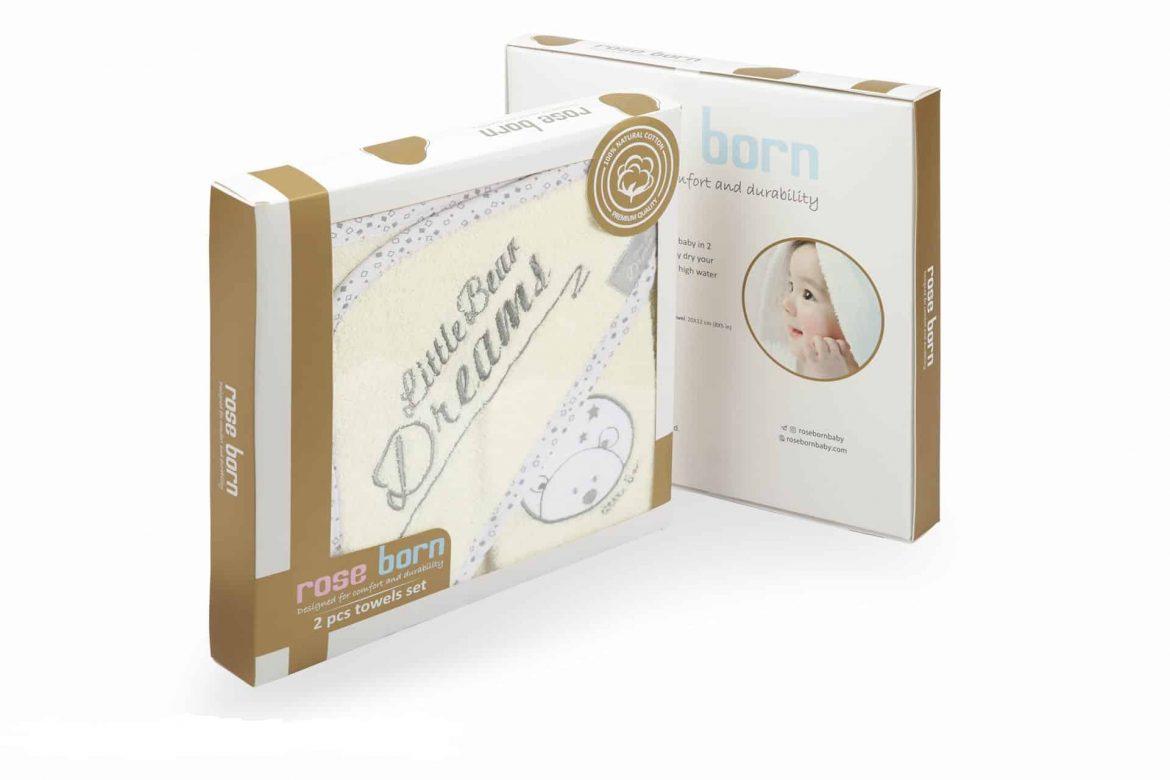 ست حوله دو تيکه خرس سفيد رزبرن