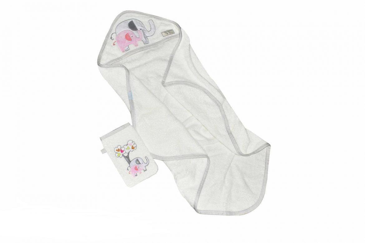 ست حوله دوتيکه رزبرن فيل صورتی FAMILY LOVE-GIRL