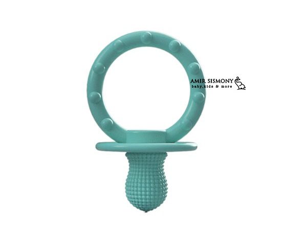 دندانگیر سیلیکونی طرح پستانک فیروزه ای