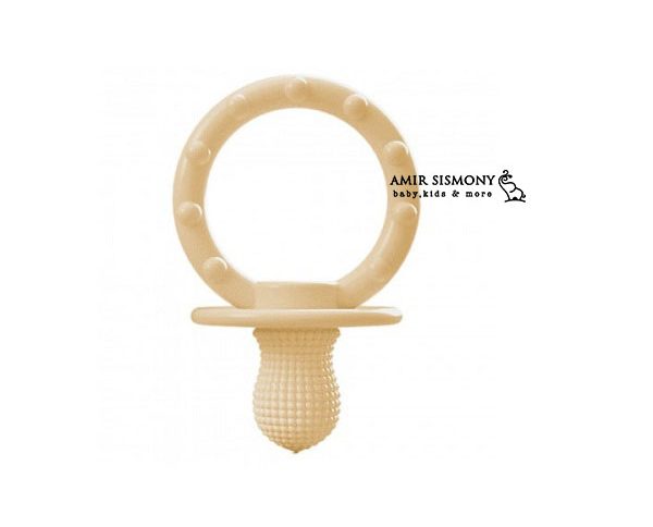 دندانگیر سیلیکونی طرح پستانک زرد