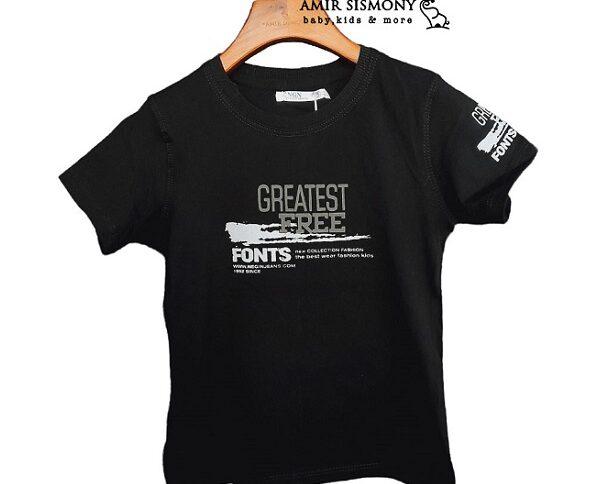 تیشرت پسرانه مشکی طرح