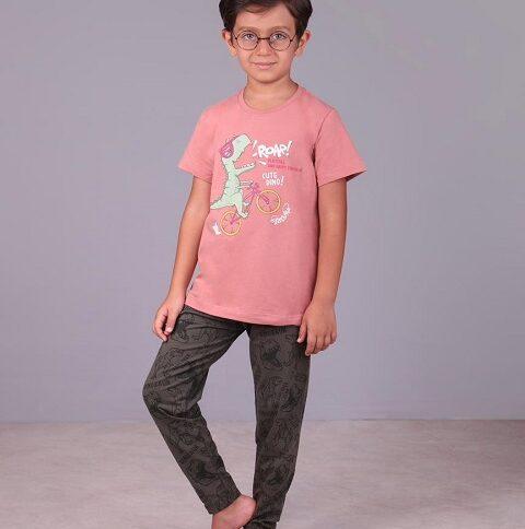 تیشرت شلوار جانا طرح دایناسور دوچرخه