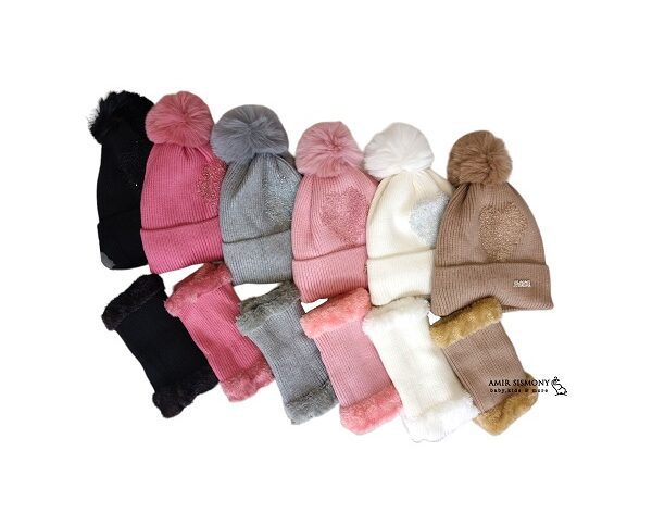 کلاه و شال رینگی دخترانه