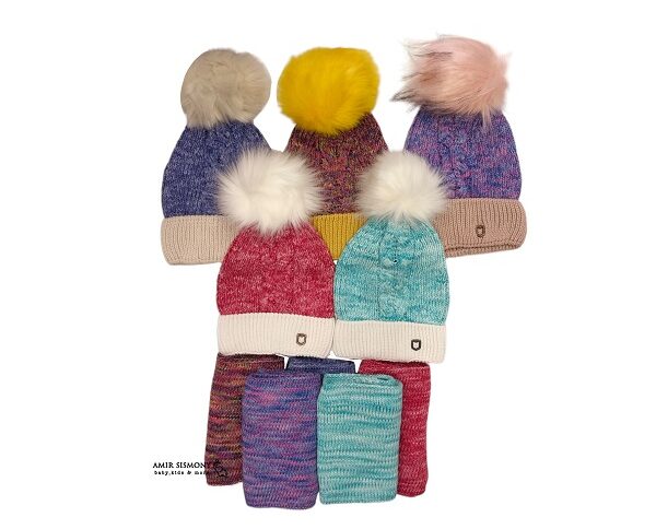 کلاه و شال رینگی بافت بچگانه