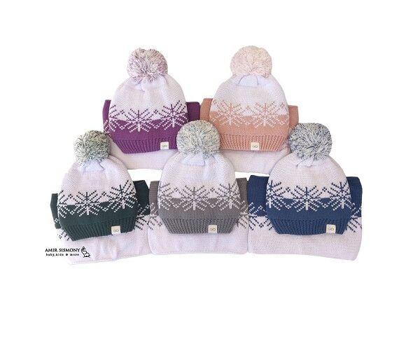 کلاه و شال گردن بافت بچگانه