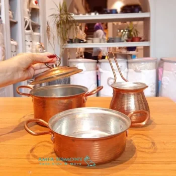 سرويس قابلمه مسى 4 پارچه copper dish