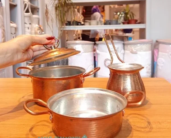 سرويس قابلمه مسى 4 پارچه copper dish