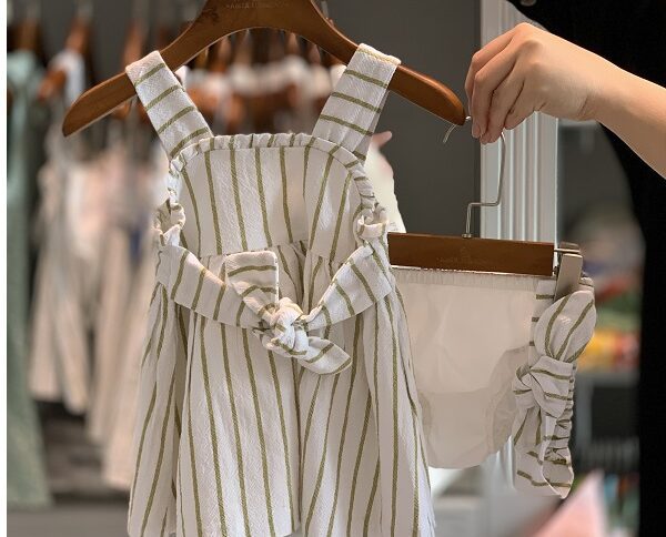 پیراهن شورت دخترانه مدل الیزه ایندیگو