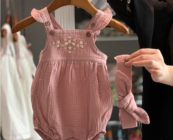 رامپر دخترانه نیلوفر ایندیگو