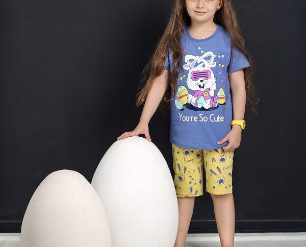 تیشرت شلوارک دخترانه جانا طرح خرگوش