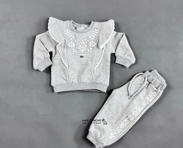 بلوز شلوار دخترانه مدل شیبا ایندیگو