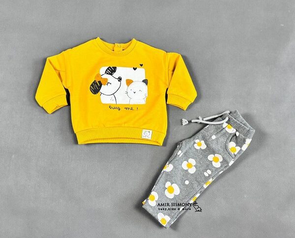 بلوز شلوار طرح گربه ایندیگو