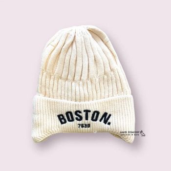 کلاه بچه گانه بافت رو گوشی BOSTON