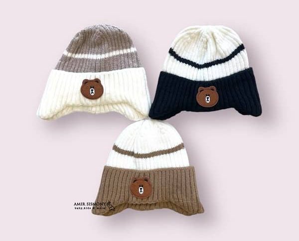کلاه نوزادی پسرانه بافت تدی