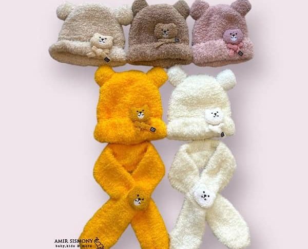 کلاه و شالگردن موهر نوزادی