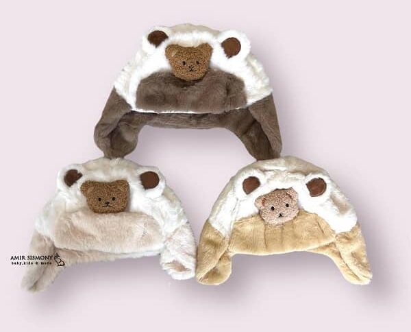 کلاه تدی بچگانه مدل خلبانی