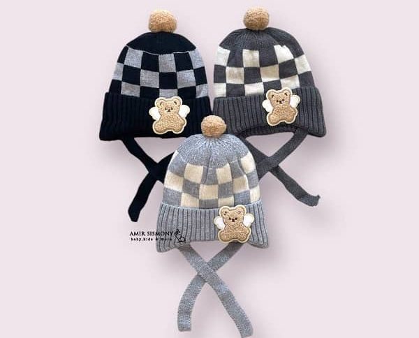 کلاه بچه گانه روگوشی طرح شطرنج