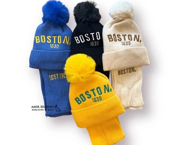 ست کلاه و شال گردن بچگانه مدل BOSTON
