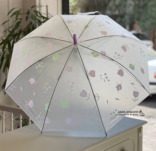 چتر دخترانه مات طرح گل