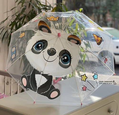 چتر شیشه ای بچگانه طرح حیوانات برجسته
