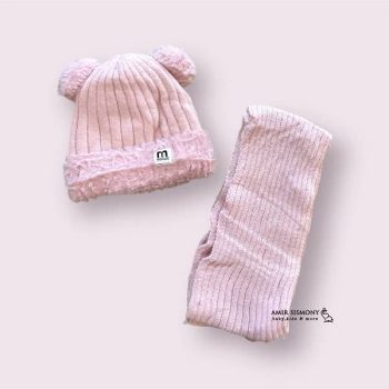 ست کلاه و شالگردن بافت بچگانه