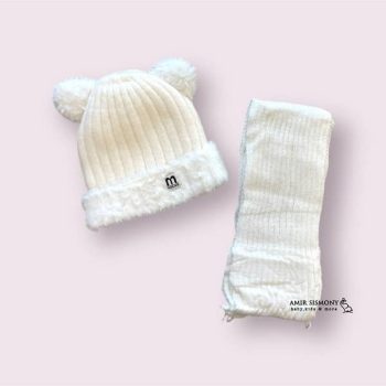 ست کلاه و شالگردن بافت بچگانه