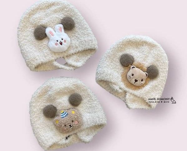 کلاه نوزادی موهر طرح حیوانات