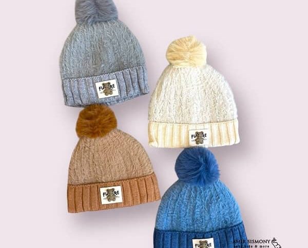 شال و کلاه بافت نوزادی موهر طرح تدی