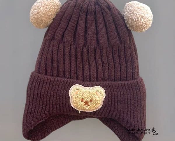 کلاه نوزادی زمستانی طرح تدی