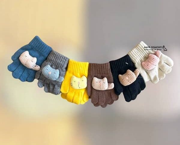 دستکش بچگانه انگشتی عروسک دار