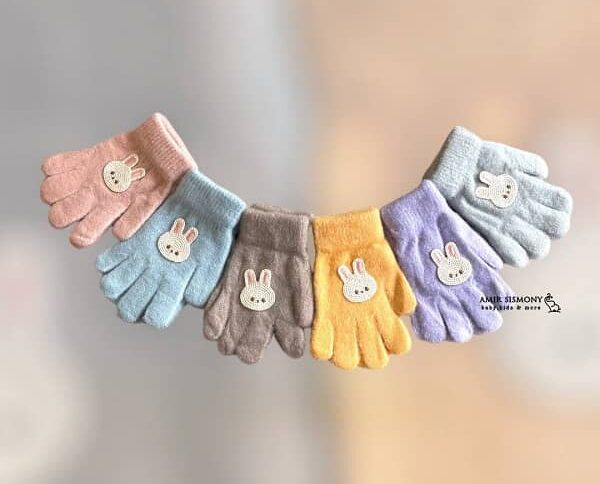 دستکش بچگانه بافت طرح خرگوش