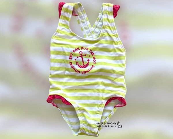 مایو نوزادی دخترانه طرح راه راه