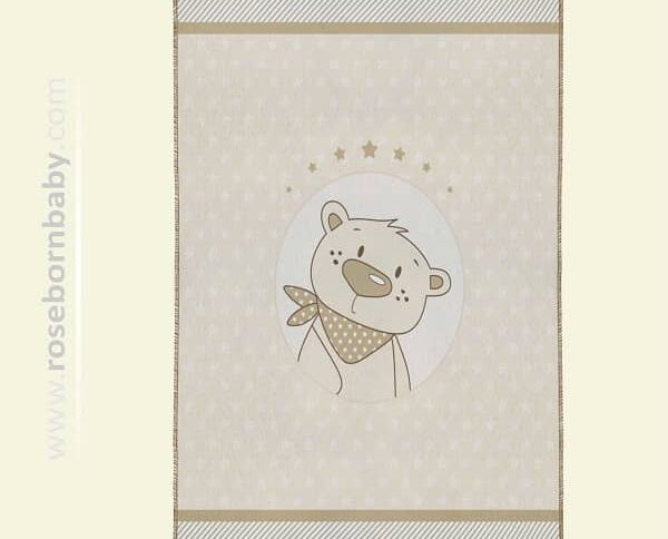 پتو نخی رزبرن طرح teddy bear