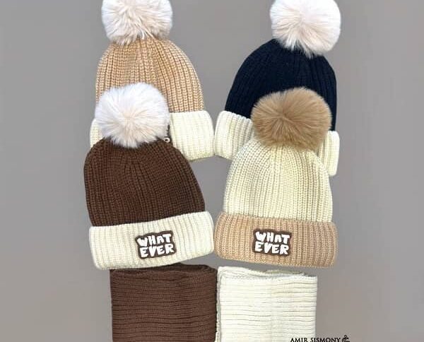 کلاه شال بچگانه طرح WHATEVER