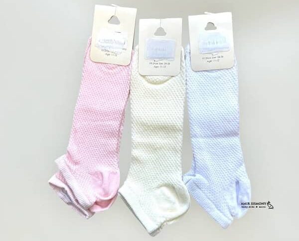 جوراب بچگانه دخترانه ترک بافت پفکی