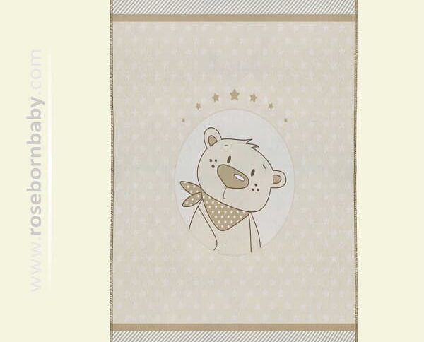 پتو دورپیچ نخی رزبرن طرح bear kite