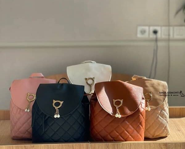 کوله مینی چرم فانتزی طرح گربه