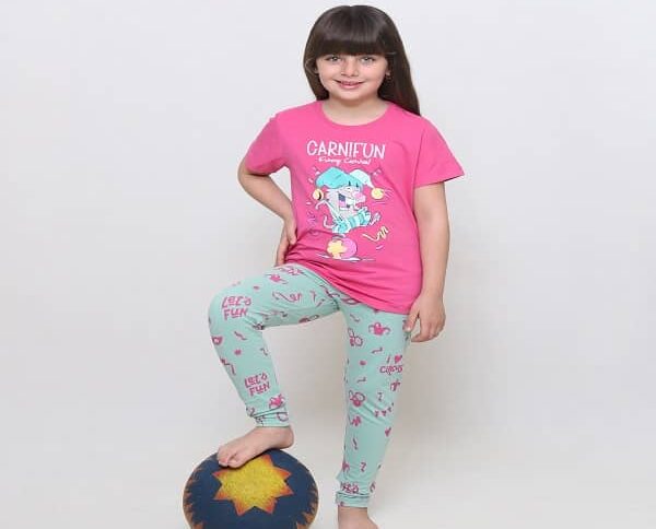 تیشرت شلوار دخترانه جانا طرح سیرک