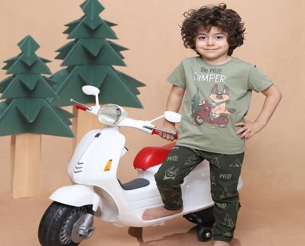 تیشرت شلوار پسرانه جانا طرح موتور