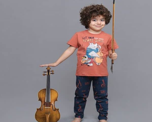 تیشرت شلوار پسرانه جانا طرح گیتار