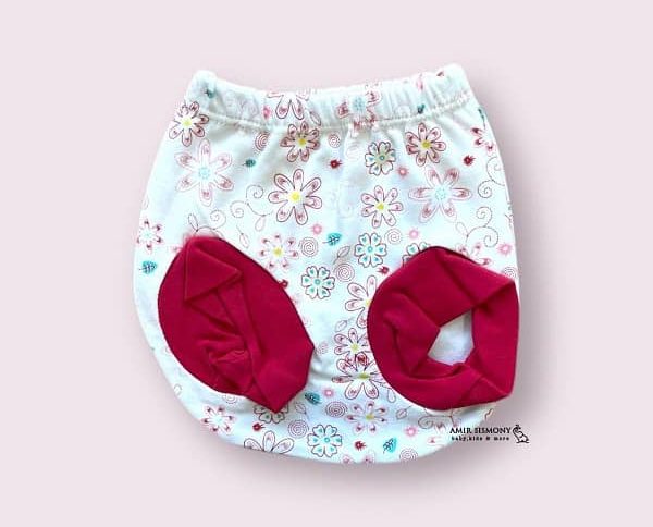 شورت عینکی دخترانه طرح گل