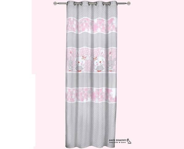 پرده اتاق کودک رزبرن طرح LITTLE BUNNY