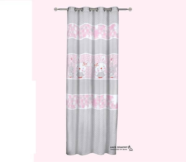 پرده اتاق کودک رزبرن طرح LITTLE BUNNY