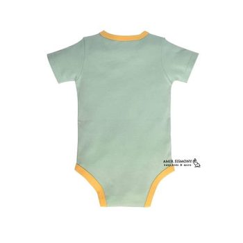 زیردکمه آستین کوتاه پسرانه نوزادی نیلی طرح ZOO