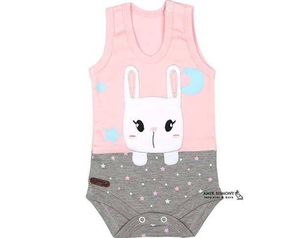 زیردکمه رکابی برگ سبز طرح خرگوش تکه دوزی