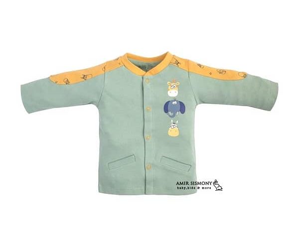 مانتو پسرانه نوزادی نیلی طرح ZOO