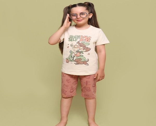 تیشرت شلوارک دخترانه جانا کد 3153