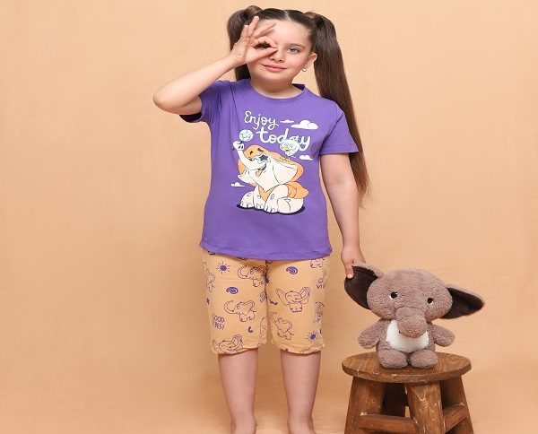 تیشرت شلوارک دخترانه جانا کد 3154